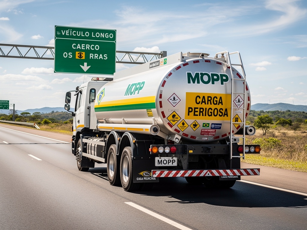 Caminhão tanque produtos perigosos MOPP HAZMAT