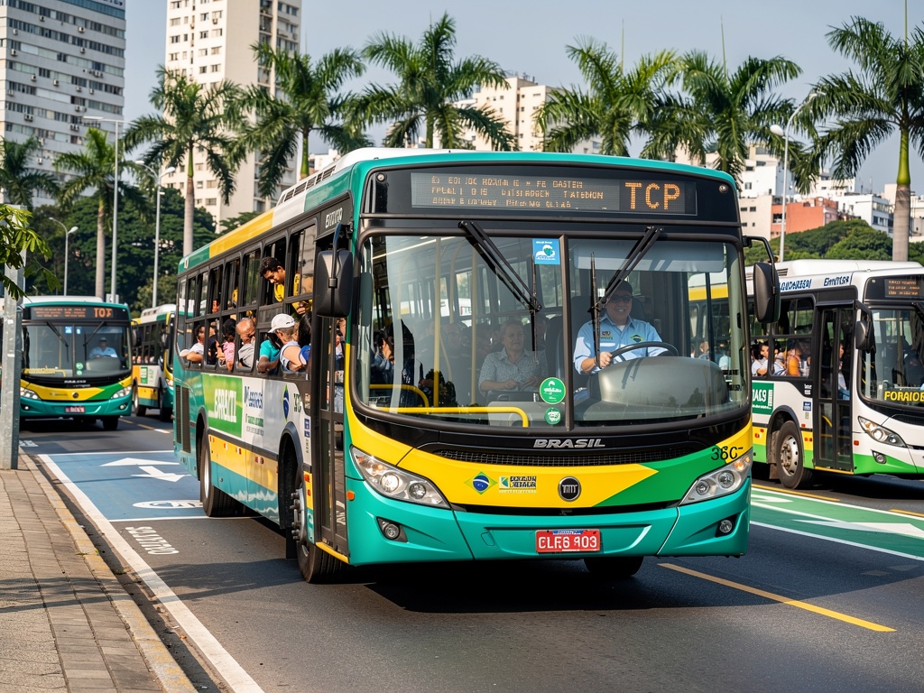 Ônibus urbano frota transporte coletivo passageiros